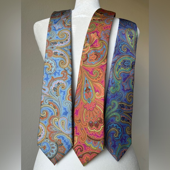 3 x Ted Baker London Men’s Ties 100% Silk - Picture 1 of 3